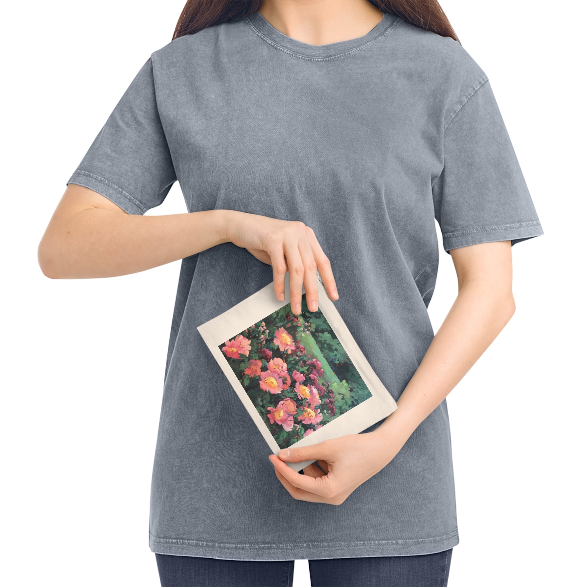 Eco-Friendly Pouch with 'Pink Princess' I Original Artwork by American Artist Barbara Cleary