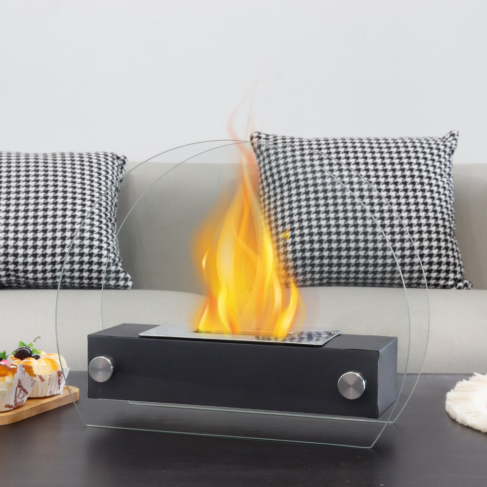 JHY Design Portable Tabletop Fire Pit 35cm – Clean-Burning Bio Ethanol, Ventless, Indoor/Outdoor-0