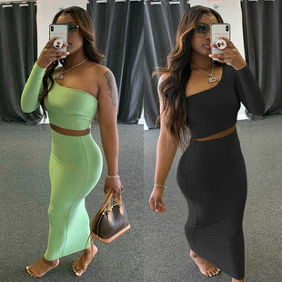 2025 cross-border autumn and winter new women's clothing Amazon European and American fashion leopard print long sleeve sexy slim dress
