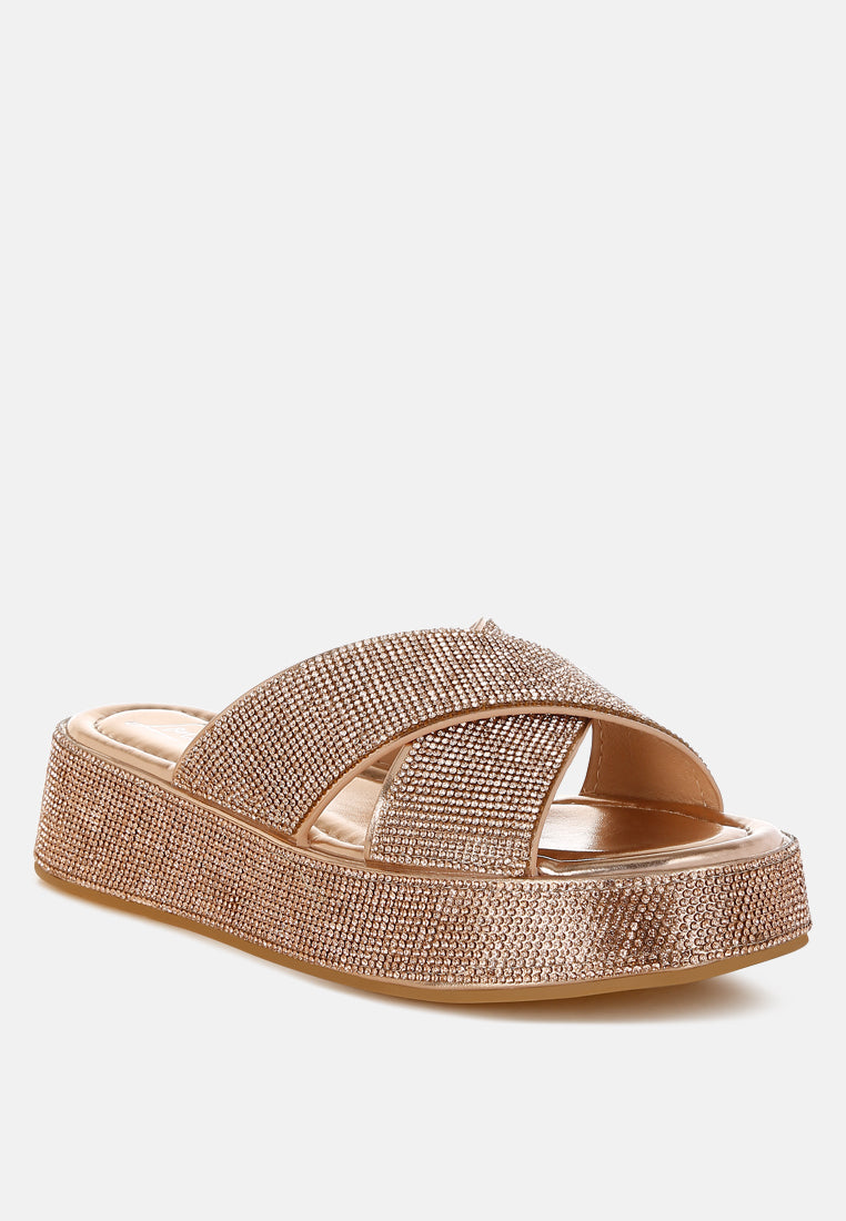 Adena Rhinestone Embellished Flatforms
