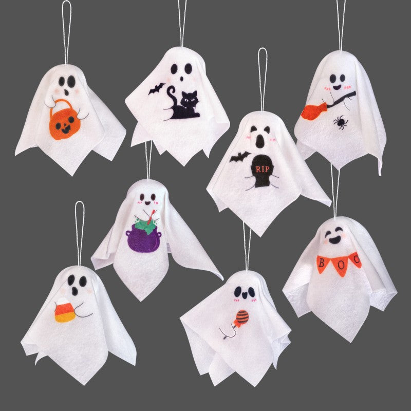 Halloween Props Haunted House Bar KTV Ghost Hanging Ghost Small Hand Puppet Hanging Ghost Color Hanging Ghost Decoration Props