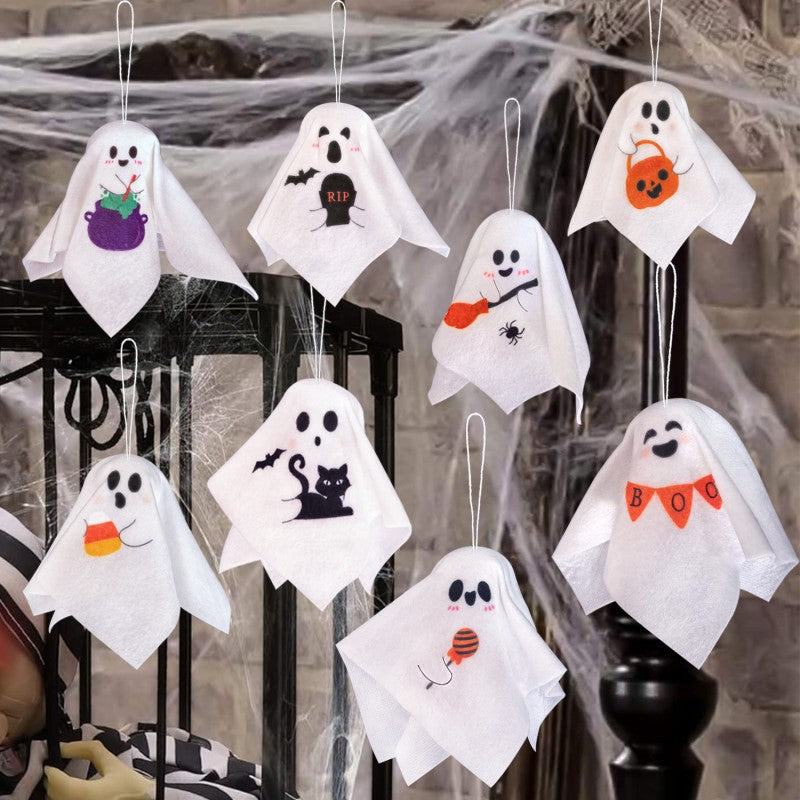 Halloween Props Haunted House Bar KTV Ghost Hanging Ghost Small Hand Puppet Hanging Ghost Color Hanging Ghost Decoration Props