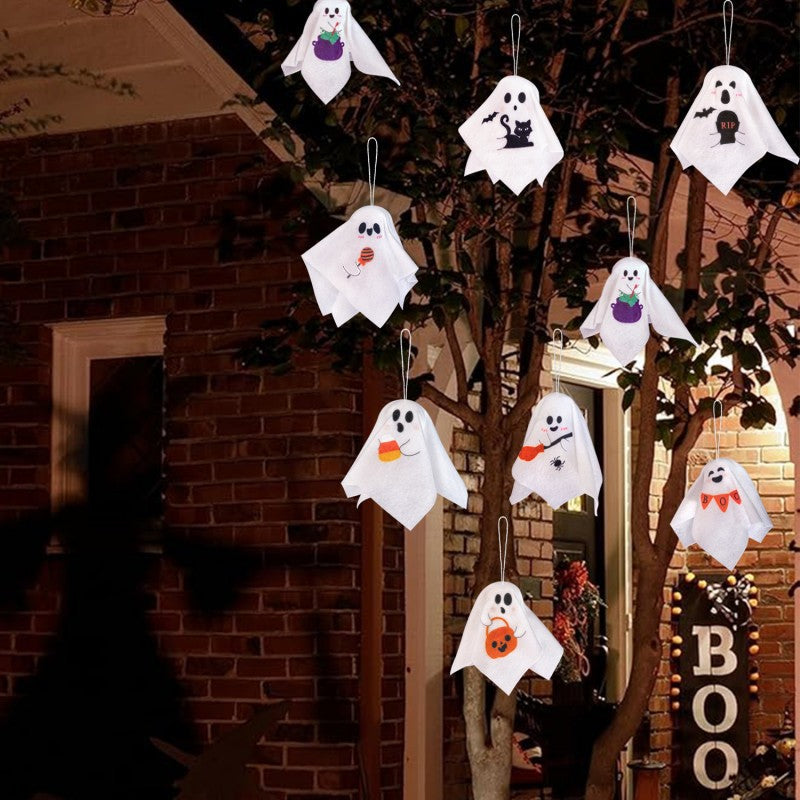 Halloween Props Haunted House Bar KTV Ghost Hanging Ghost Small Hand Puppet Hanging Ghost Color Hanging Ghost Decoration Props