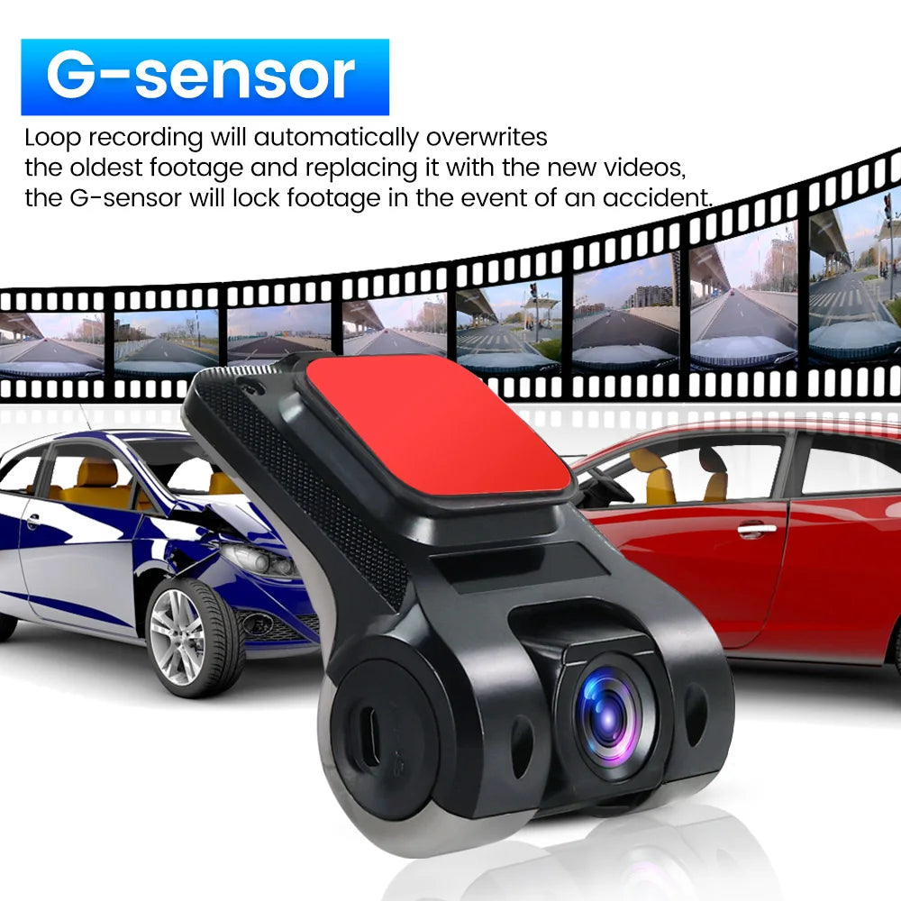 ADAS Car Dash Cam 170 Degree Wide Angle Car Front Camera Video Recorder Dashcam USB For Android DVR Auto Recorder Night Version