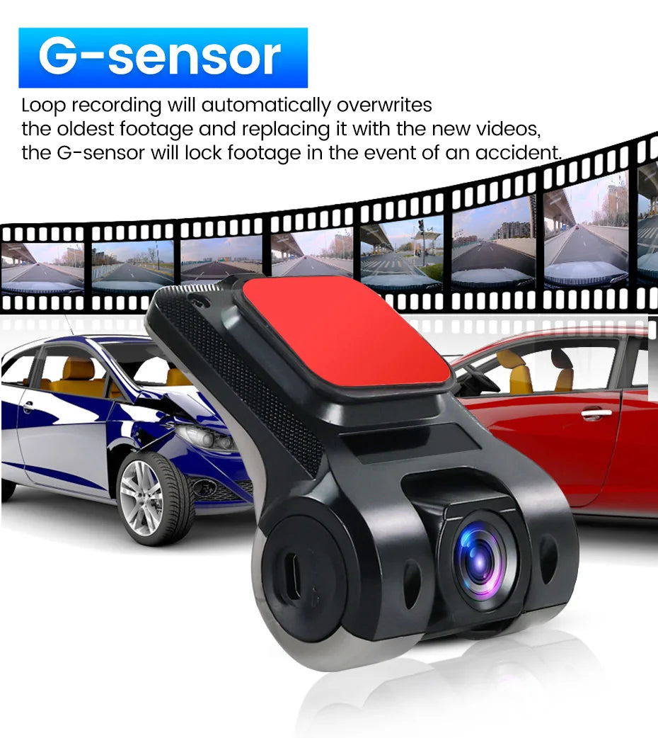ADAS Car Dash Cam 170 Degree Wide Angle Car Front Camera Video Recorder Dashcam USB For Android DVR Auto Recorder Night Version