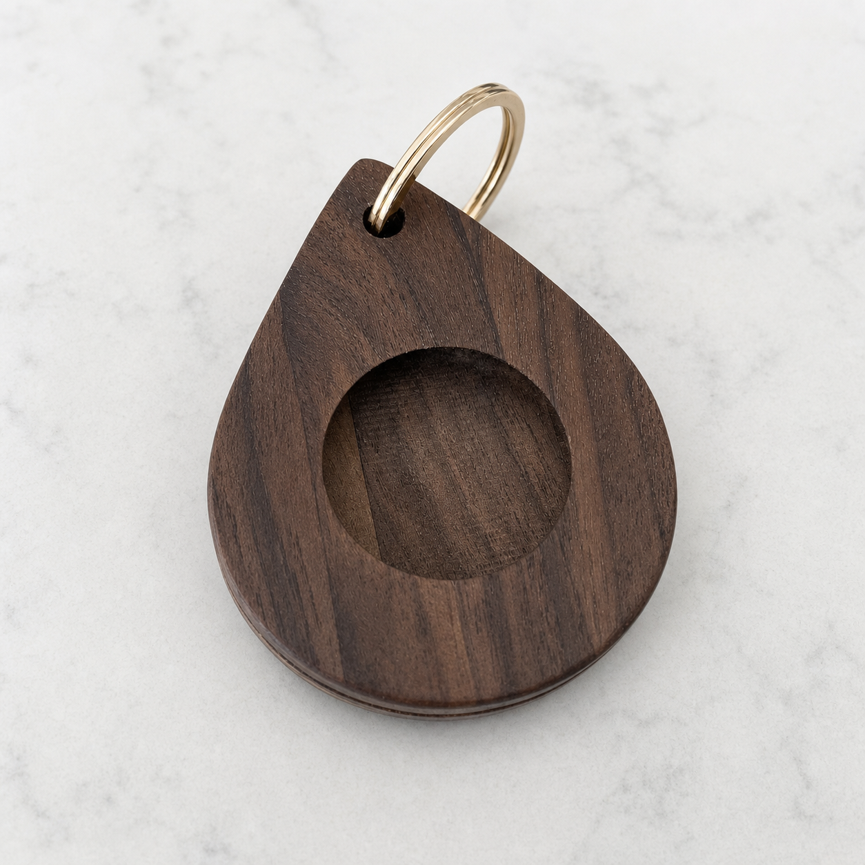 Magnetic Wooden AirTag Keychain-5