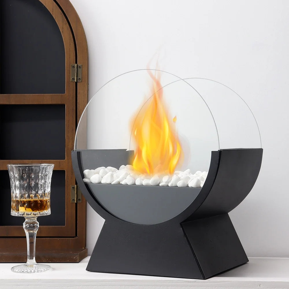 13.5" Tall Portable Tabletop Fireplace-4