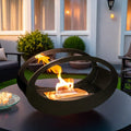 16x9.5"Black Metal Tabletop Fireplace（Currently available in Europe）-0