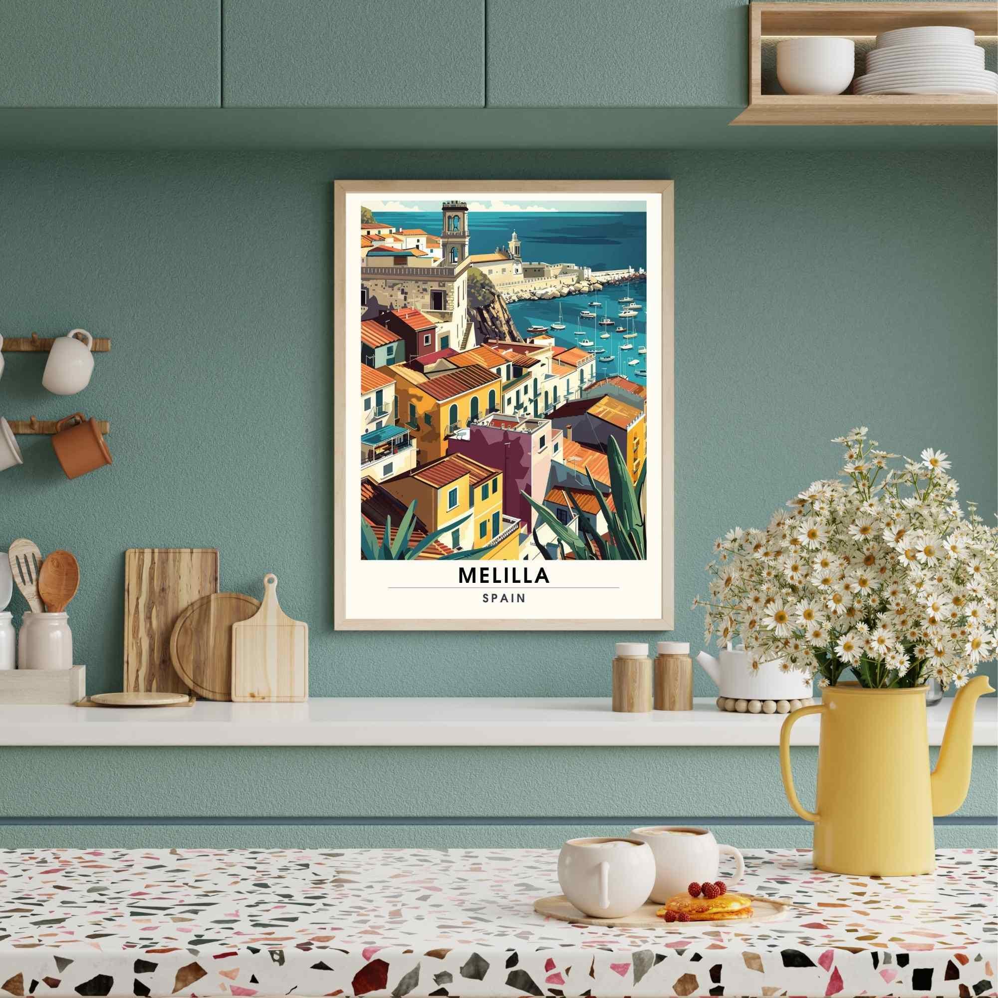 Affiche Melilla, Espagne | Affiche e voyage Melilla | Melilla vue de ciel-4