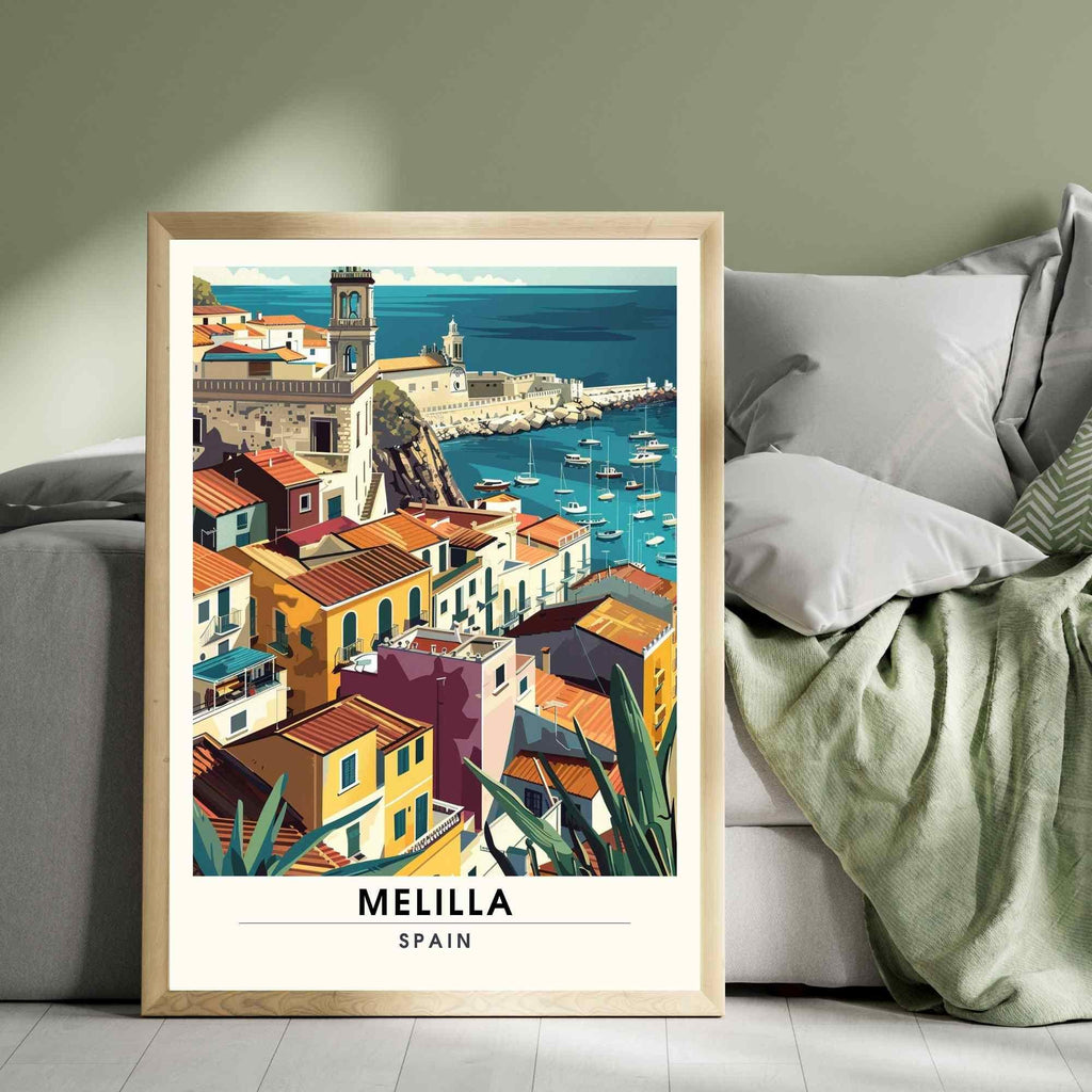 Affiche Melilla, Espagne | Affiche e voyage Melilla | Melilla vue de ciel-1
