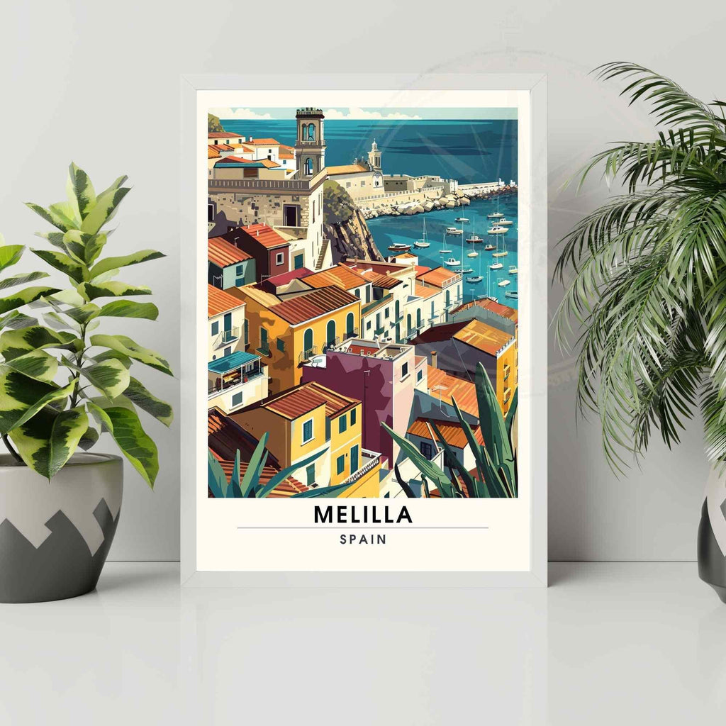 Affiche Melilla, Espagne | Affiche e voyage Melilla | Melilla vue de ciel-3