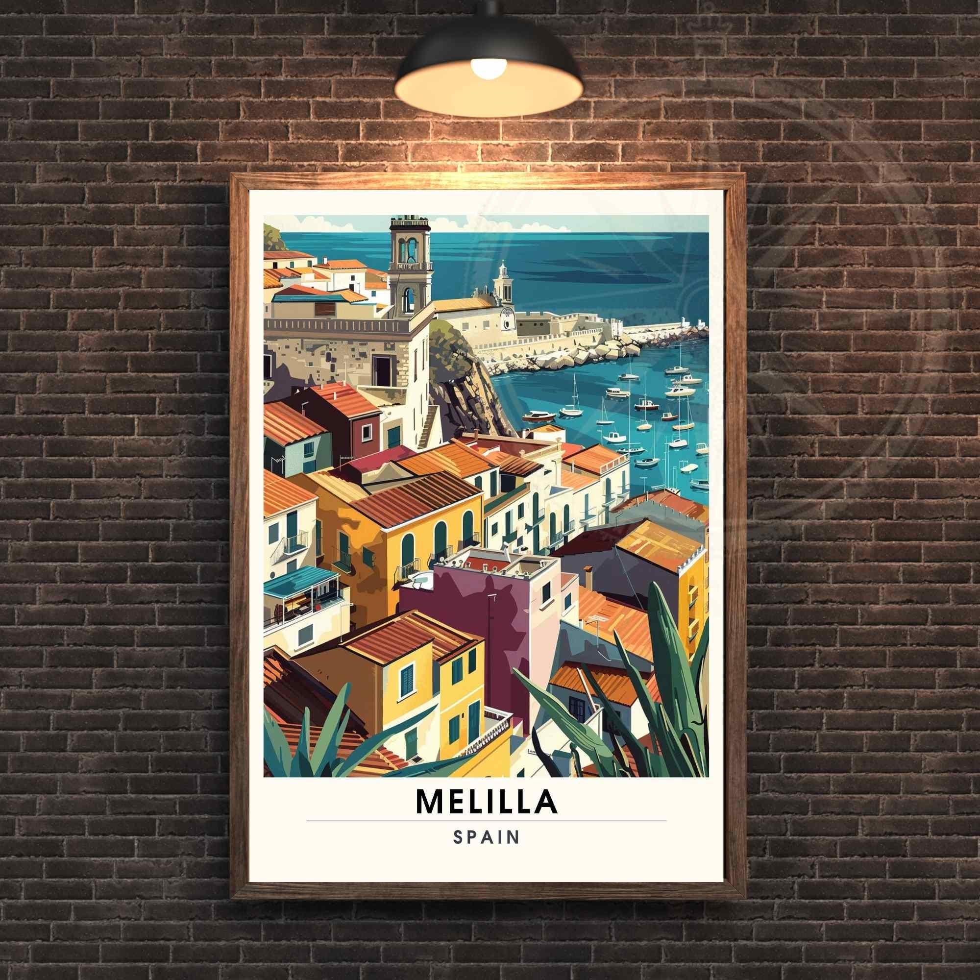 Affiche Melilla, Espagne | Affiche e voyage Melilla | Melilla vue de ciel-2