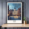 Affiche de voyage Lille | Impression Lille, France - Voyage nocturne-0