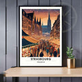 Affiche Strasbourg  - Impression Strasbourg - Marché de noël-0
