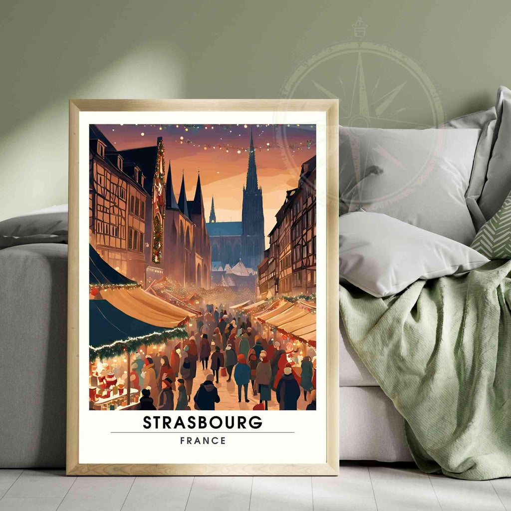 Affiche Strasbourg  - Impression Strasbourg - Marché de noël-2