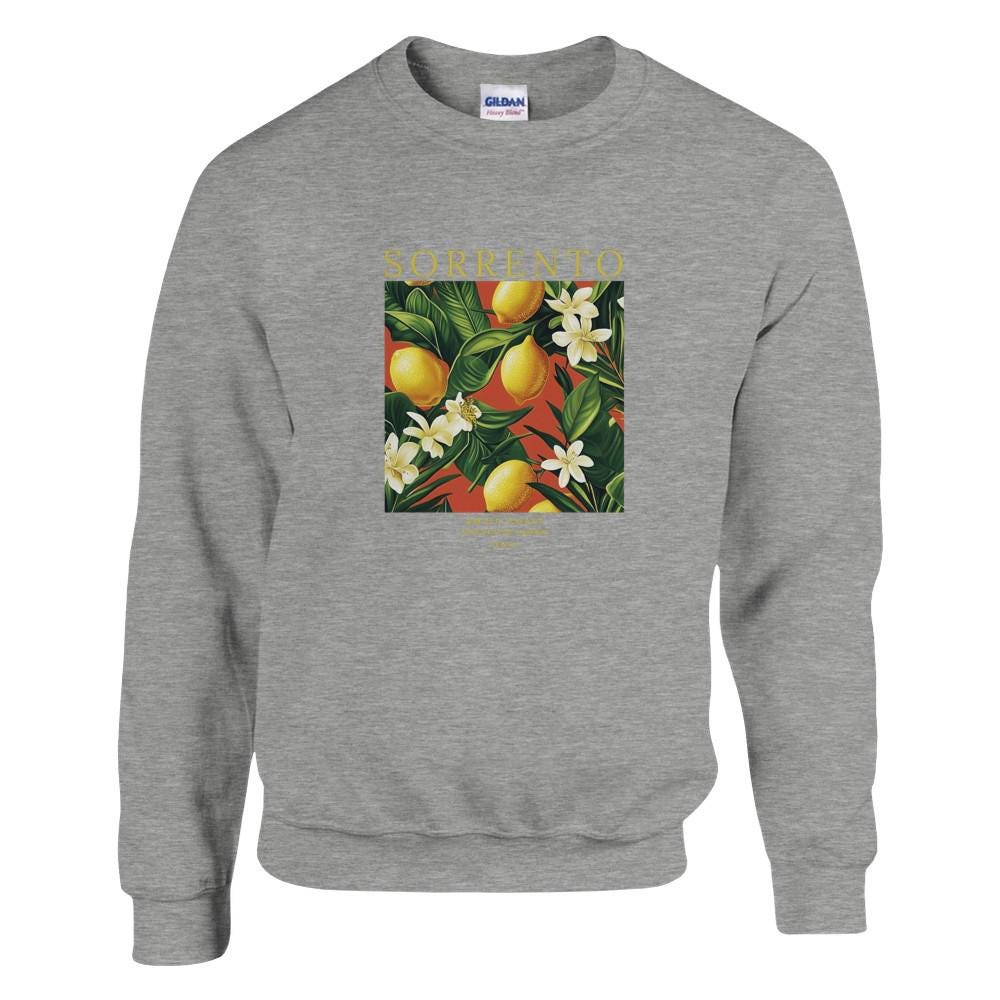 Sweat Unisexe Sorrente, Italie | Sweat Unisexe  citron de Sorrente, Italie -10 couleurs disponibles - Citron et terracotta-5
