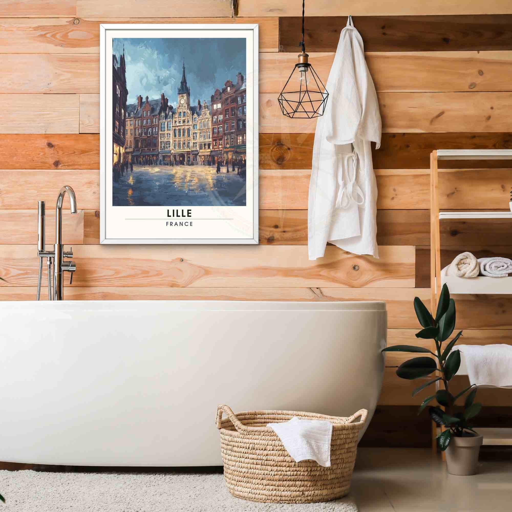 Affiche de voyage Lille | Impression Lille, France - Voyage nocturne-3