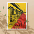 Affiche Deauville Les Planches – Poster vintage Normandie pop art rétro, décoration murale chic, cabines de plage, idée cadeau-5