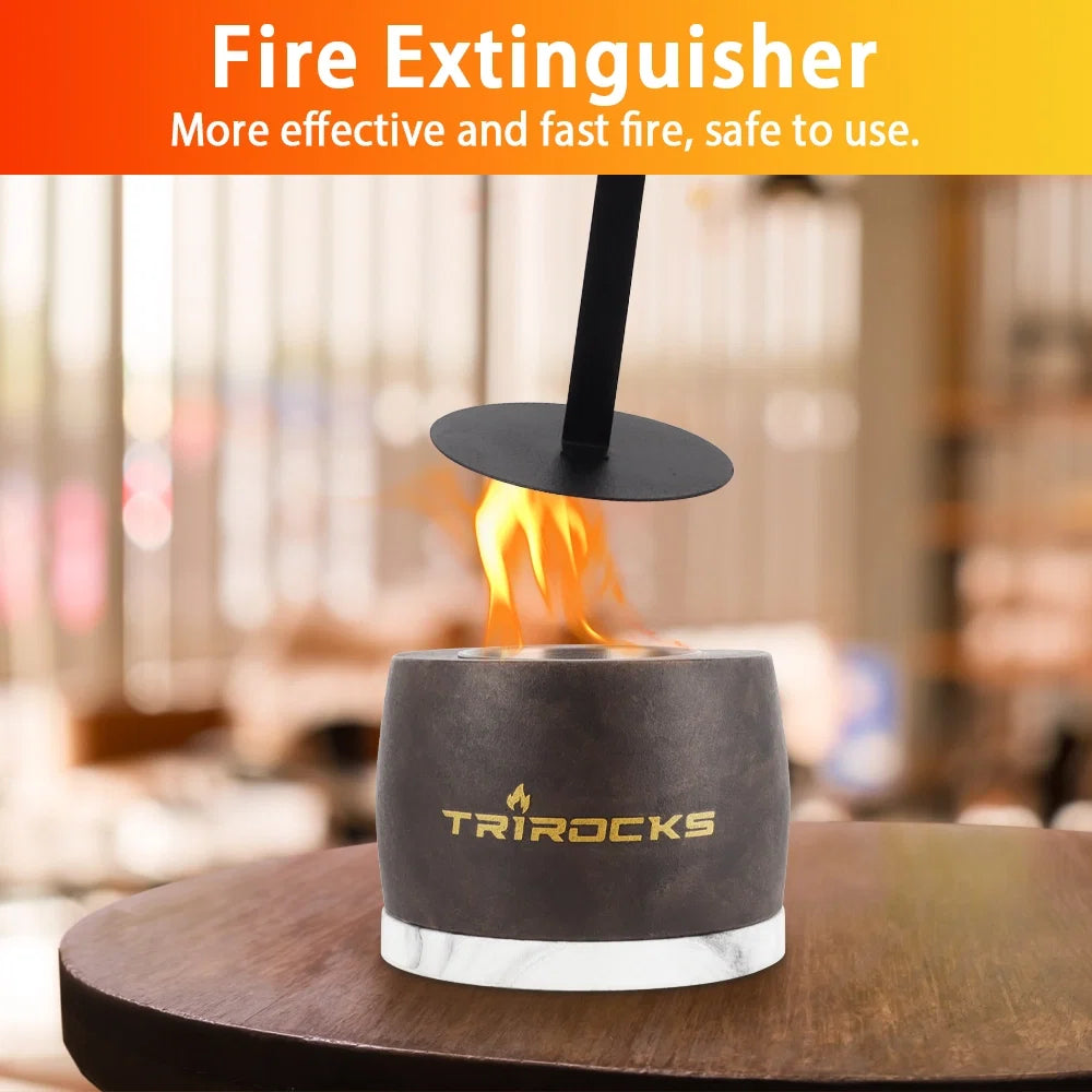 Black Graphite Color Cement Concrete Portable Fireplace-1