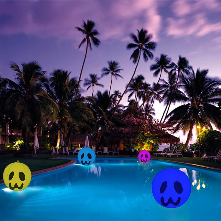Remote Control Battery-powered Floating LED Beach Ball Garden Decor