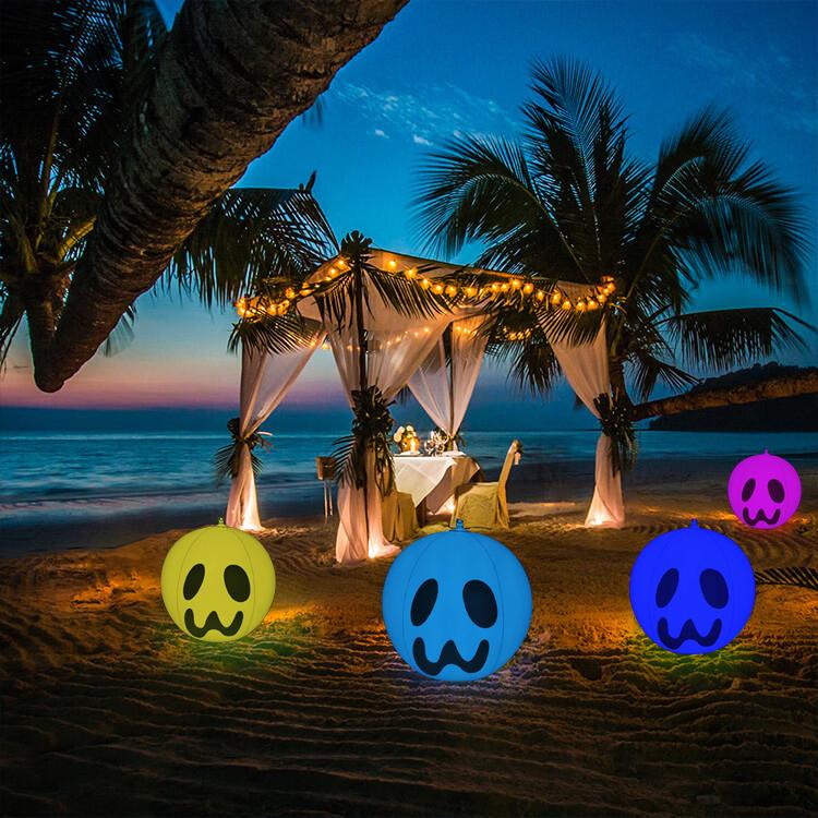 Remote Control Battery-powered Floating LED Beach Ball Garden Decor