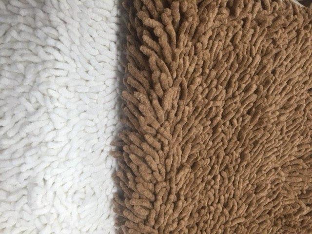 Tache Solid Brown Camel 100% Cotton Chenille Runner, Doormats, All Area Rug