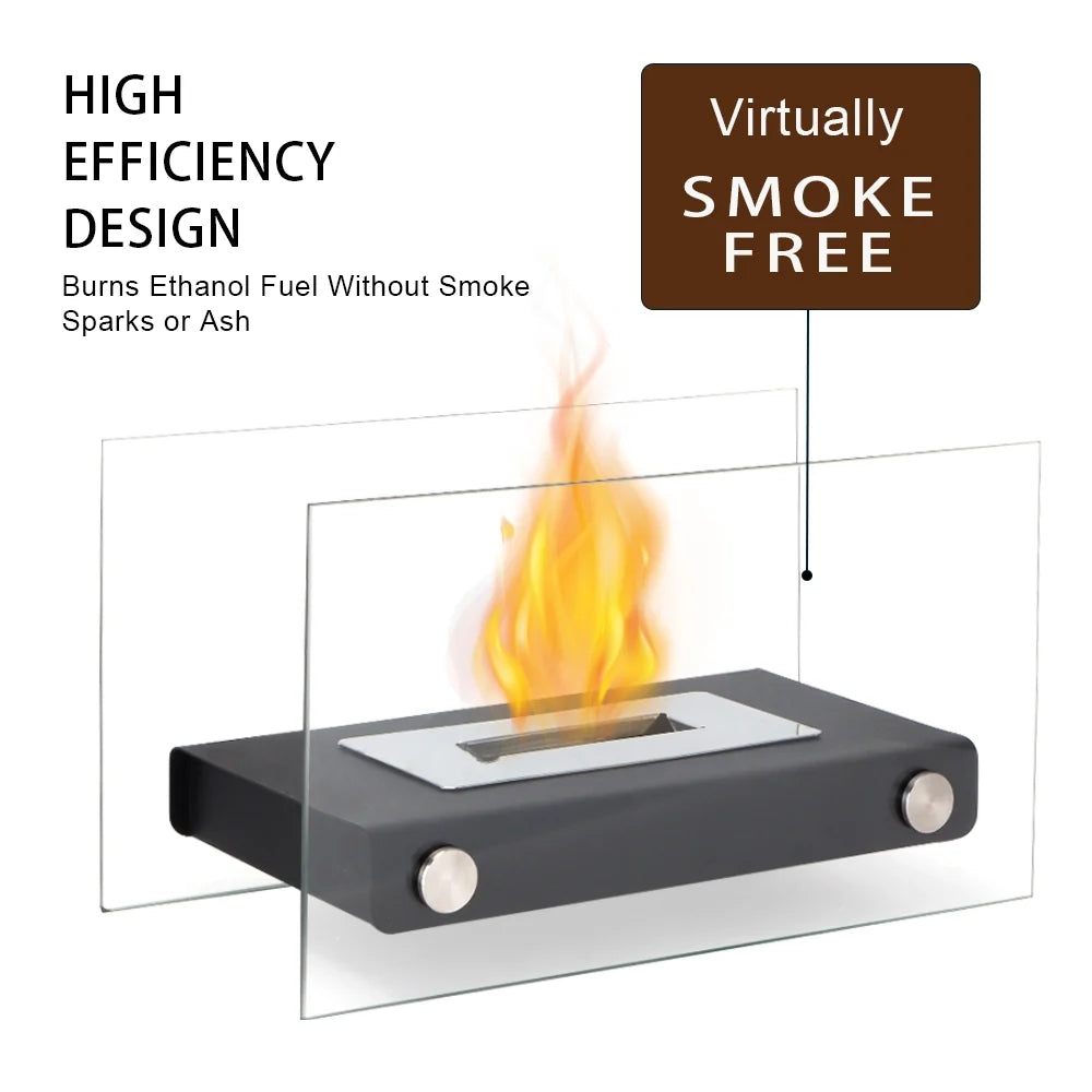 14" L Rectangular Tabletop Fire Bowl Pot (white)-4